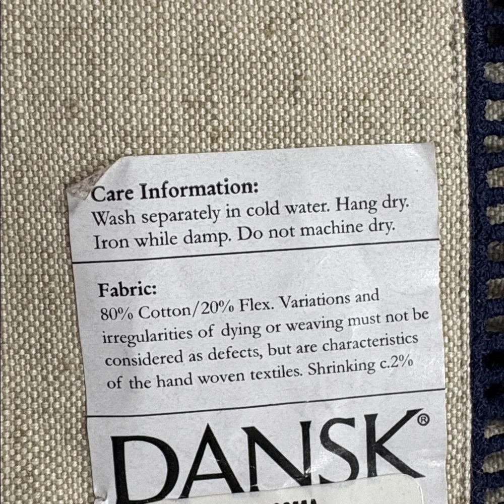 Dansk Cream and Navy Placemats